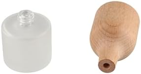 2pcs Glass Reed Diffuser Jars Empty Refillable Aromatherapy Bottles for Home Decor