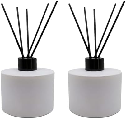 2PCS 200ml Matte White Reed Diffuser Set