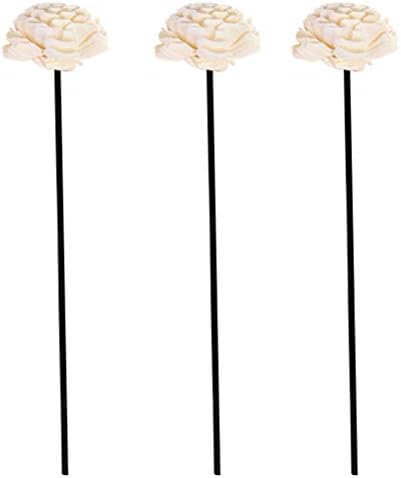 Amosfun 3Pcs Flower Rattan Reed Diffuser Sticks