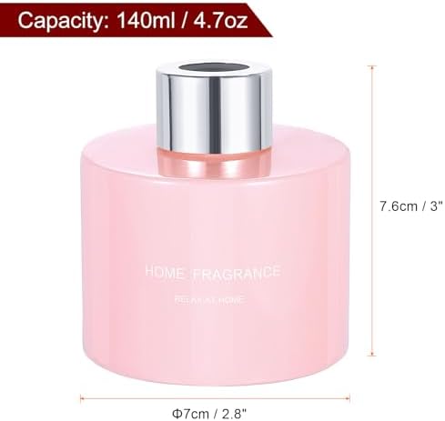 HARFINGTON 140ml Glass Diffuser Bottle with Silver Cap