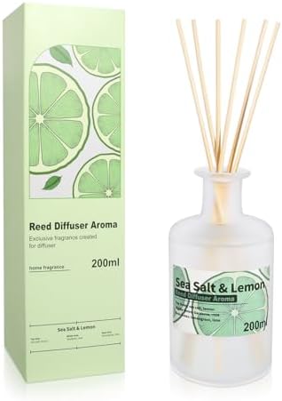 Sea Salt Lemon Reed Diffuser Set 200ml Long Lasting Aroma