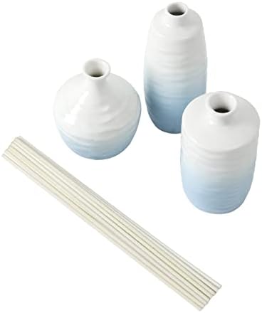 Ceramic Diffuser Bottles Set of 3 Blue White Gradient