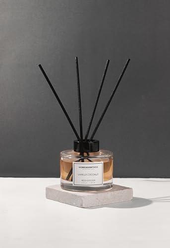 Vanilla Coconut Reed Diffuser Set - 160ml Long Lasting Scented Oil Diffusers