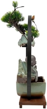 Big Fountain for Table Top - Indoor Waterfall with LED Light and Reflux Incense