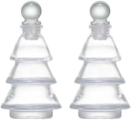 2 Pcs 80ML Glass Diffuser Bottles for Aromatherapy and Home Decor