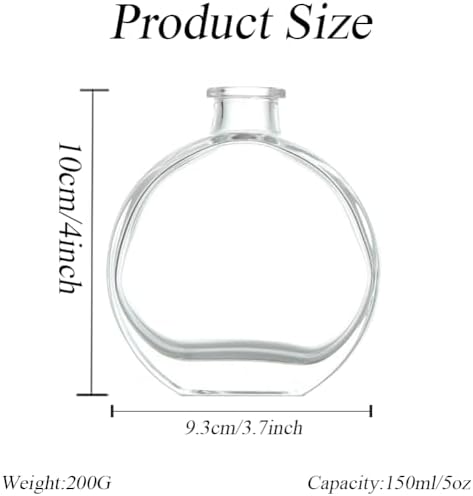 150ml Clear Glass Diffuser Jar for Essential Oils and DIY