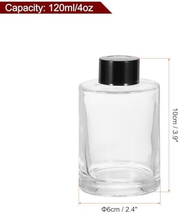 HARFINGTON 4oz Empty Glass Diffuser Bottle for Aromatherapy
