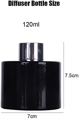 TOPWEL 120ml Glass Diffuser Jar with Silver Cap