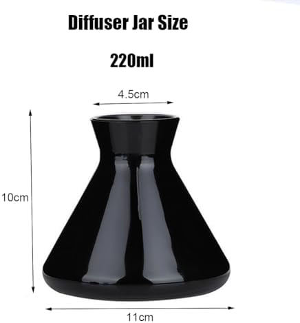 TUPANDY 220ml Black Glass Diffuser Bottle