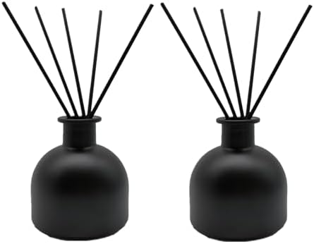 2PCS Matte Black Reed Diffuser Set