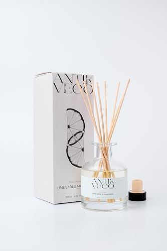 Lime Basil Mandarin Reed Diffuser Set - 67 Fl Oz - 8 Rattan Sticks