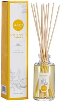 DANI Naturals Reed Diffuser Set - Fresh Grapefruit Ginger Scent