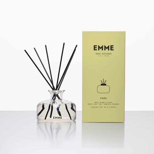 EMME NYC 6 oz Yuzu Scented Reed Diffuser for Home Decor