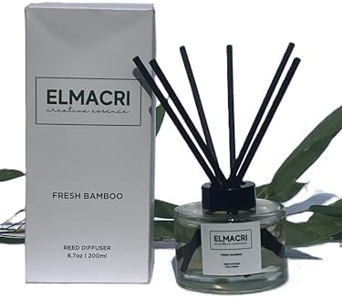 ELMACRI Fresh Bamboo Reed Diffuser Set 200ml