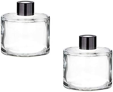 2Pcs 50ml Clear Glass Diffuser Bottles for Aromatherapy