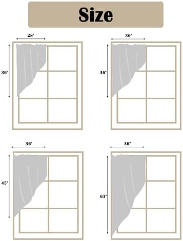 Farmhouse Burnt Orange Valance with 2 Panels for Windows