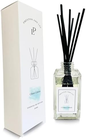 Preston and Lee Reed Diffuser Set 100ml Clean Cotton Scented