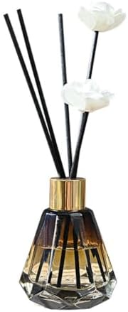 2PCS 60ML Amber Glass Diffuser Jars with Gold Lid and Rubber Plug