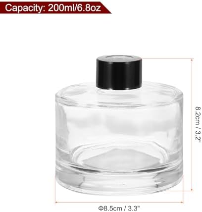 HARFINGTON 2pcs 200ml Glass Diffuser Bottle Set