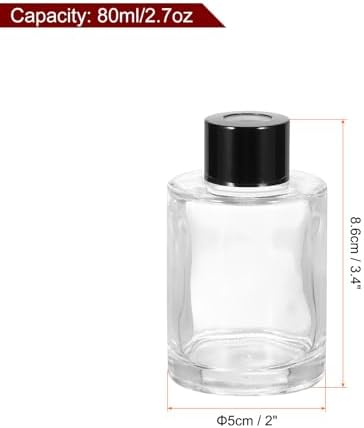 HARFINGTON 2pc 80ml Glass Diffuser Bottle Set