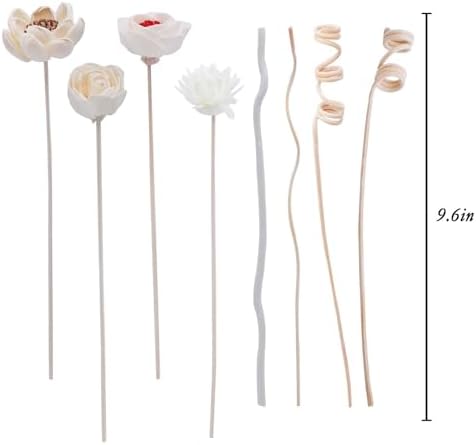 Oxmidud Flowers Reed Diffuser Sticks Set 8pcs