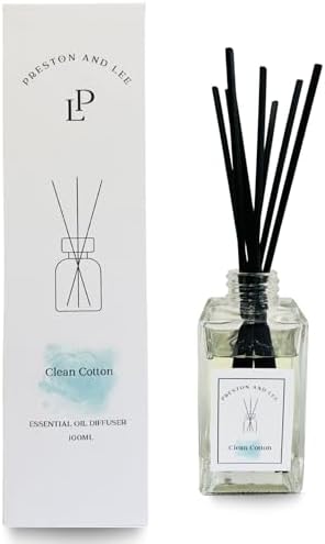Preston and Lee Reed Diffuser Set 100ml Clean Cotton Scented
