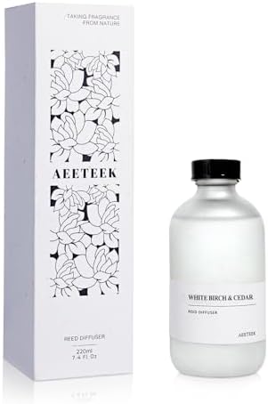 White Birch Cedar Reed Diffuser Set 74 Oz Large Bottle