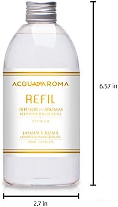 Premium Reed Diffuser Oil Refill Jasmine Pomegranate 169 FL OZ by Acqua Aroma