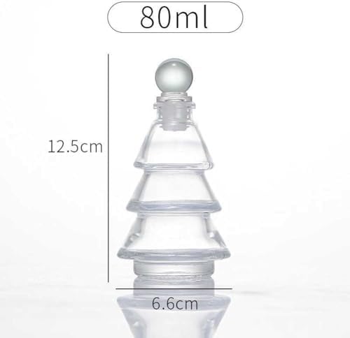 2 Pcs 80ML Glass Diffuser Bottles for Aromatherapy and Home Decor