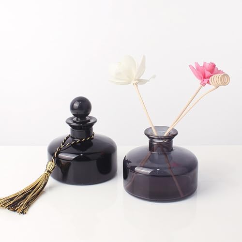 VASANA 200 ml Empty Glass Diffuser Bottle Black