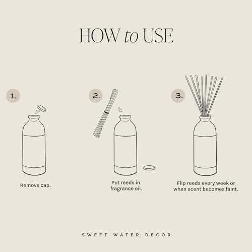 Sweet Water Decor Farmhouse Amber Reed Diffuser Set