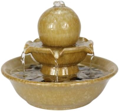 BABETRUE Tabletop Fountain Ceramic Water Feature Modern Decor