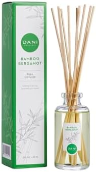 DANI Naturals Reed Diffuser Set Bamboo Bergamot 10 Sticks