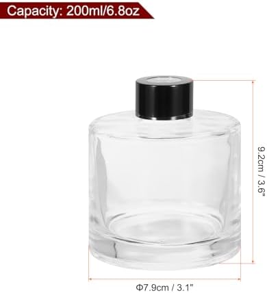 HARFINGTON 2pc 200ml Empty Glass Diffuser Bottle Set