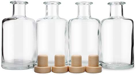 Feel Fragrance Glass Diffuser Bottles Set of 4 53 In High 240ml