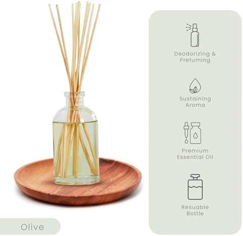 Hillhouse Naturals Olive Scent Reed Diffuser Set