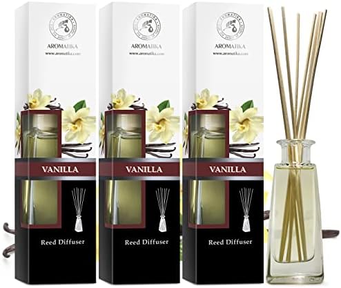 Vanilla Essential Oil Reed Diffuser Set - 3 x 100ml