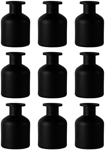 Mo0yuulife LeDeGine 9Pcs Matte Black Diffuser Bottles 150ml