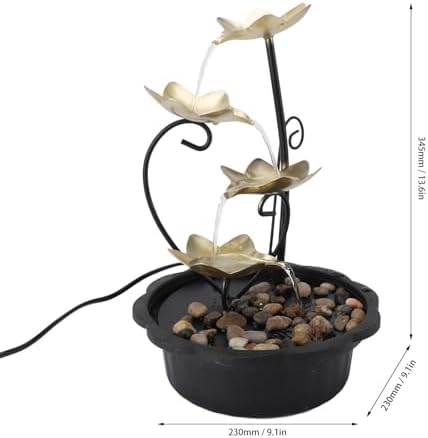 Flowing Water Tabletop Fountain with LED Night Light