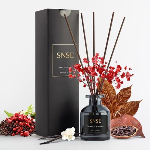 SNSE Tobacco Vanilla with Flowers Reed Diffuser Set