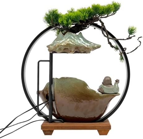 Headery Desktop Water Fountain with LED Strip and Atomizer