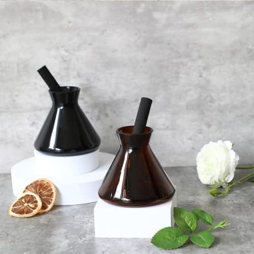 WAIT FLY Glass Diffuser Bottles for Essential Oils - Brown 7 Oz
