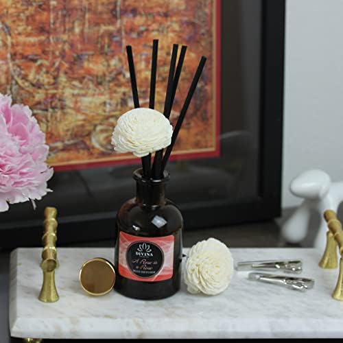 Divina Esencial Rose Amber Reed Diffuser Set
