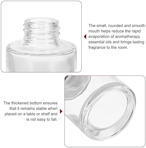 HARFINGTON 50ml Glass Diffuser Bottle Refillable Aromatherapy Container