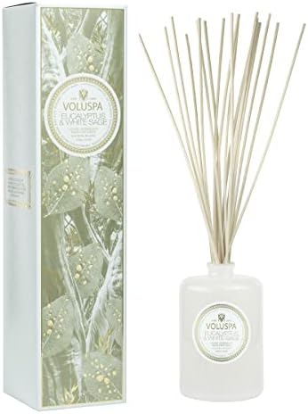 Voluspa Eucalyptus and White Sage Reed Diffuser 6oz