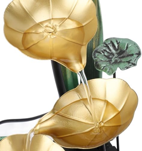 Quiet Circulating Iron Tabletop Fountain with LED Light