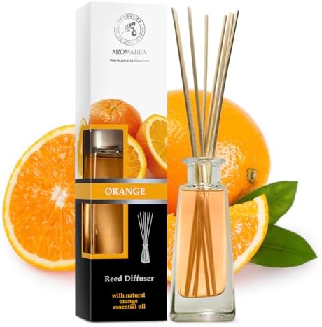 Orange Diffuser with Essential Oil 34 Fl Oz Set