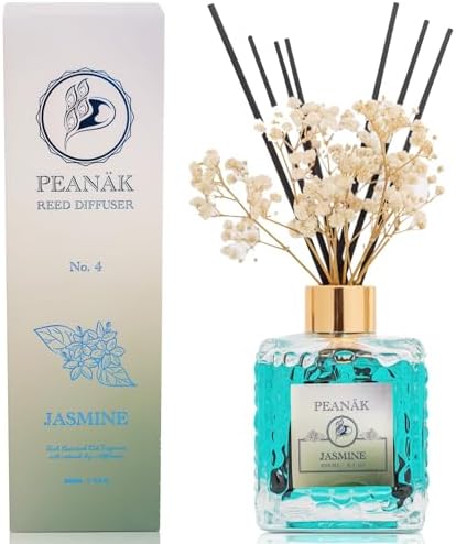PEANAK Reed Diffuser Set Jasmine Amber Oil