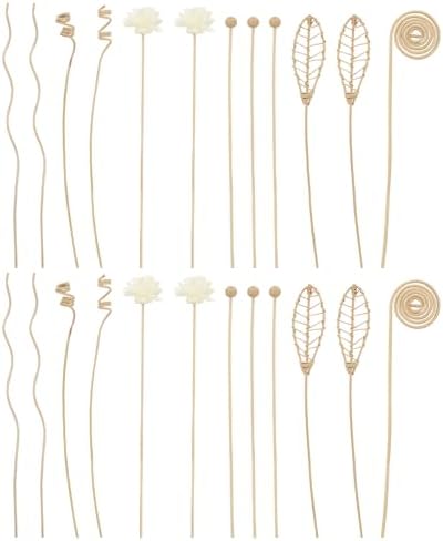 24 Piece Reed Diffuser Set Natural Wood Reeds for Aroma Diffusion
