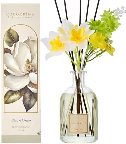 COCORRINA Reed Diffuser Clean Linen 85 Floz